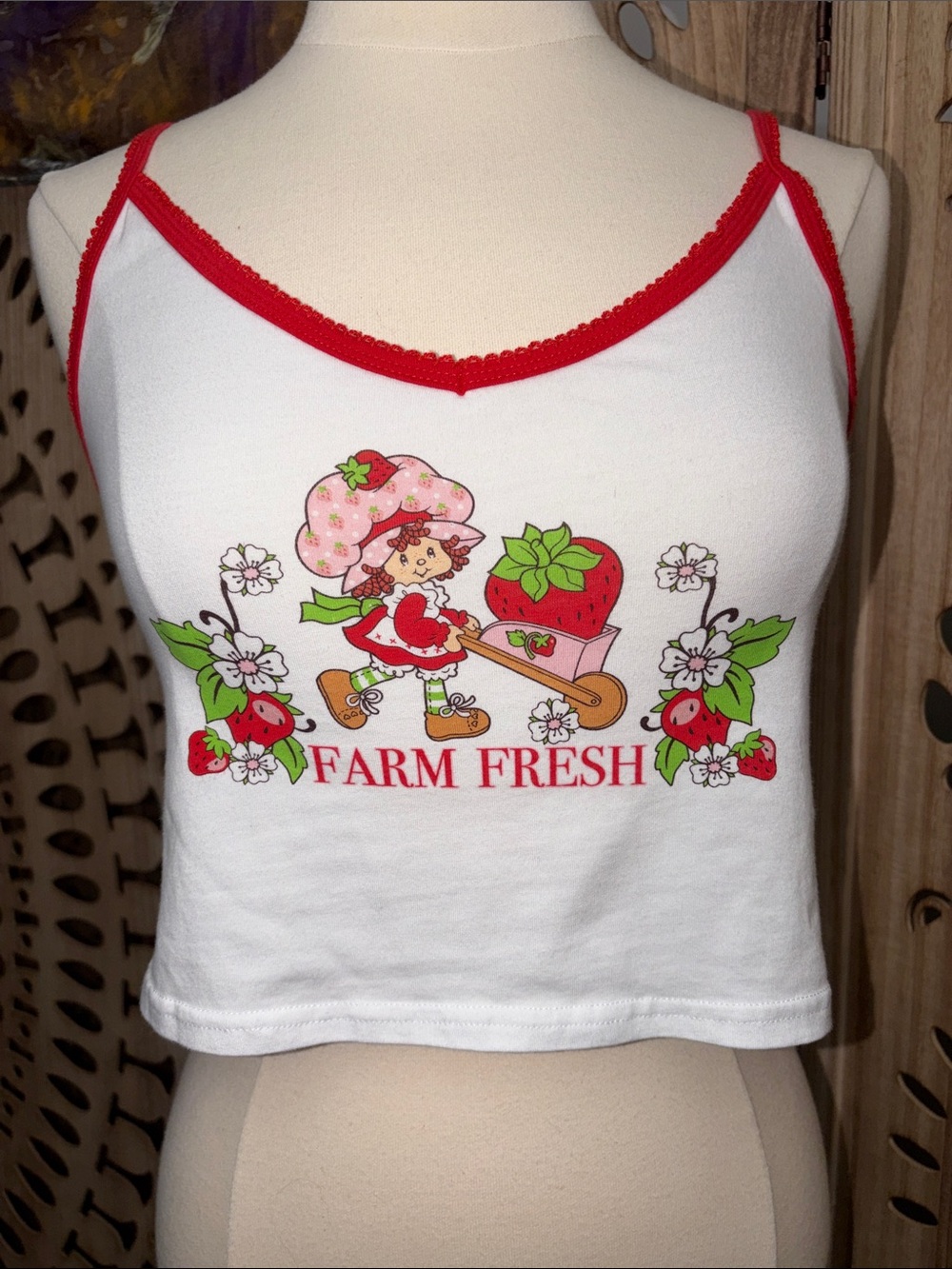 NWOT - Strawberry Shortcake - crop tank - M